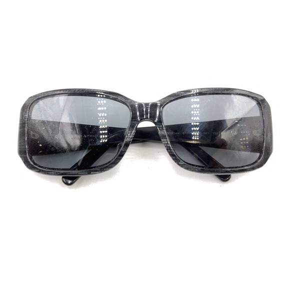 Prada SPR 14H 7BR-3M1 Charcoal Gray Rectangle Sunglasses Frames 57-16 130 Italy - Picture 12 of 12